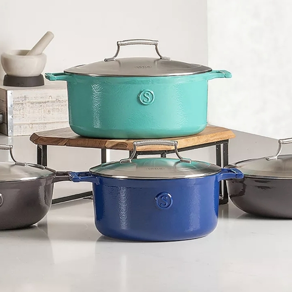 SAVEUR SELECTS Other - NWT SAVEUR SELECTSVoyage Series Enameled Cast Iron Braiser Dutch Oven 4.5 Qt